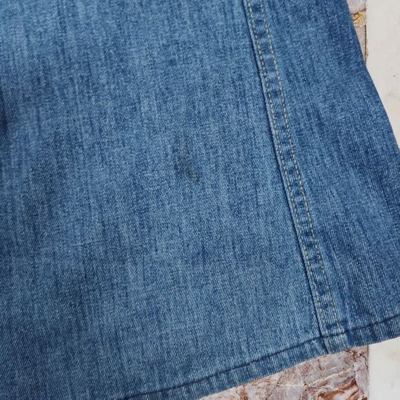 Vintage 70s High Rise Flare Jeans Size 28 Medium Wash Denim Gauchos Brand - Picture 9 of 13